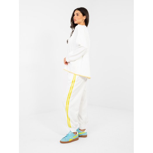 Spodnie dresowe-IT-DR-22216.95-ecru 4