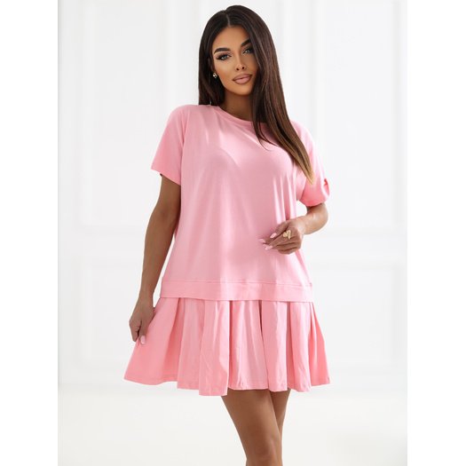 Sukienka-RV-SK-A1229.10P-jasny r&oacute;żowy 2
