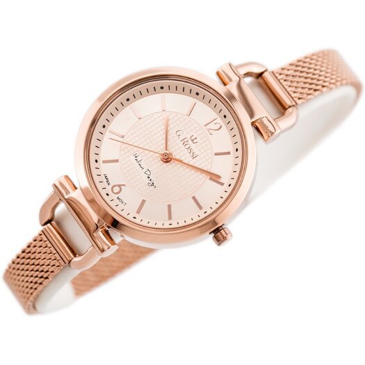 Laikrodis moterims G. ROSSI - LESTI - 3652B (zg772f) - rose gold + dėžutė