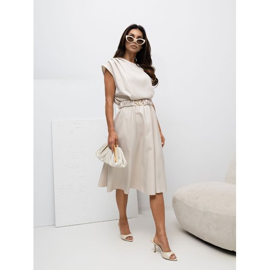 Sukienka-MI-SK-3430-1.01-jasny beżowy 1