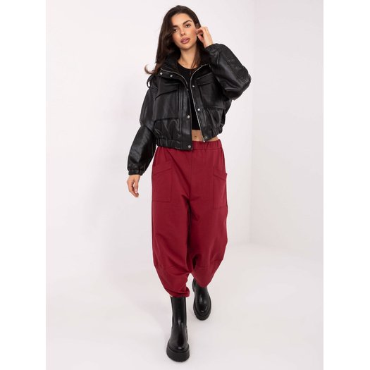 Spodnie dresowe-RV-DR-9719-1.22-bordowy 1