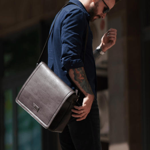 Brown men`s shoulder bag S11 15