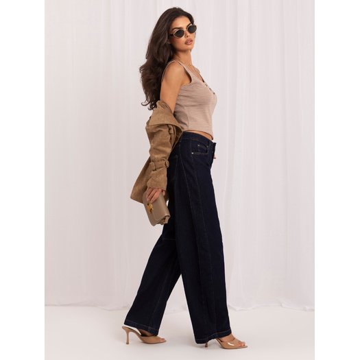 Spodnie jeans-IR-SP-K988.13-granatowy