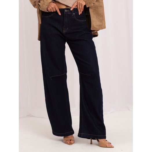Spodnie jeans-IR-SP-K988.13-granatowy