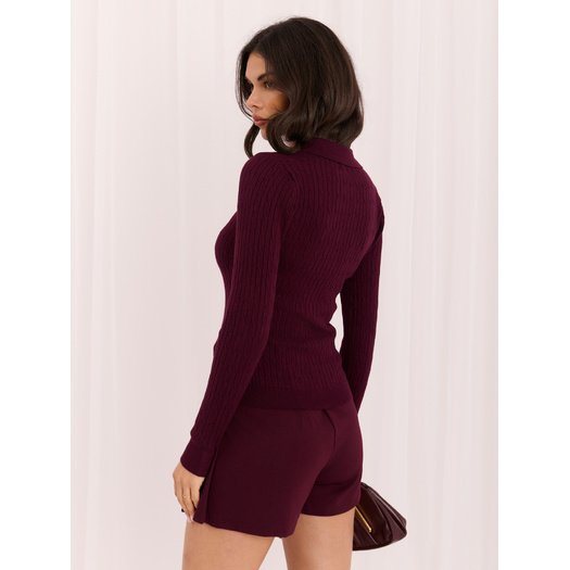 Sweter-PM-SW-DF61080.67-ciemny fioletowy