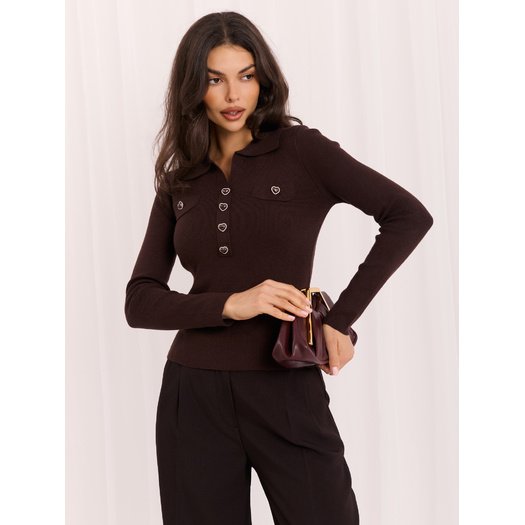 Sweter-PM-SW-SF502.29-brązowy