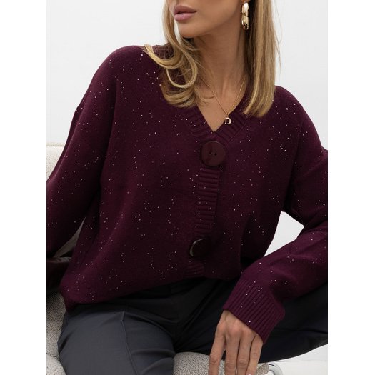 Sweter-IR-SW-W2693.29-bordowy