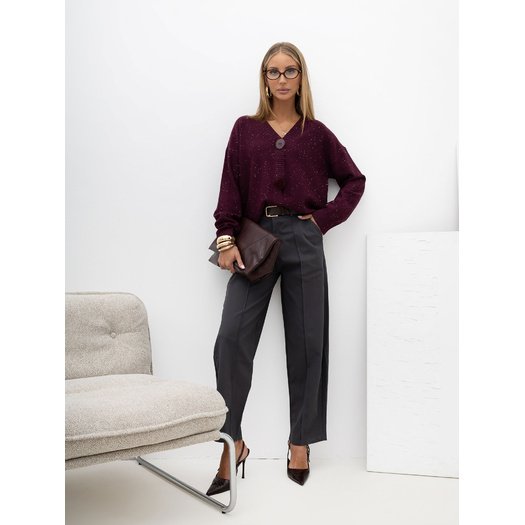 Sweter-IR-SW-W2693.29-bordowy