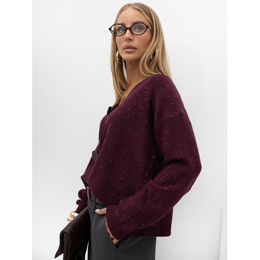 Sweter-IR-SW-W2693.29-bordowy