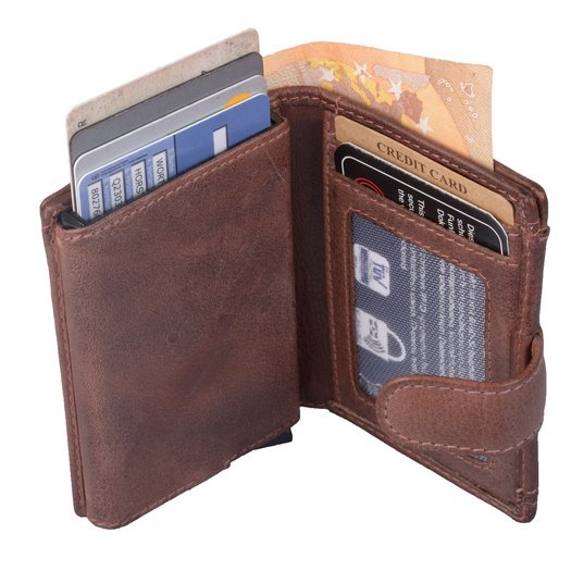 Kortelių dėklas AVANCO 486-48-08 RFID - Rudas