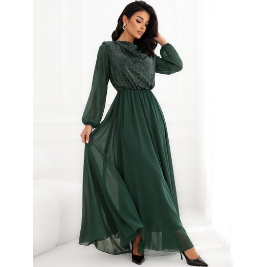Sukienka-IT-SK-21832.99-ciemny zielony