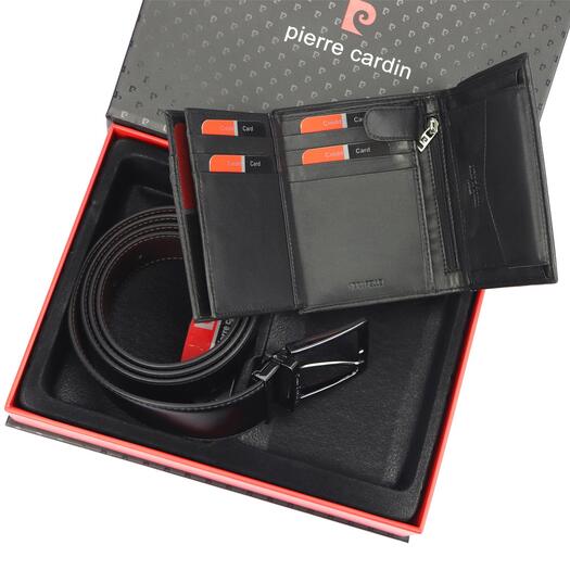 Dovanų kompletas vyrams PINIGINĖ + DIRŽAS Pierre Cardin ZG-81 5