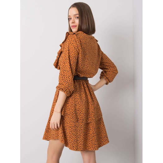 Suknelė-WN-SK-R824.68-šviesiai ruda