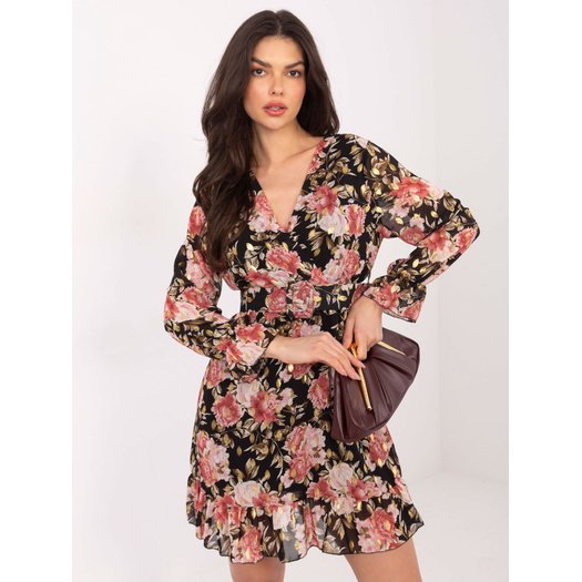 Suknelė-DHJ-SK-12220-2.14P-juoda-rožinė 5