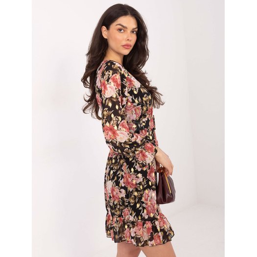 Suknelė-DHJ-SK-12220-2.14P-juoda-rožinė 4