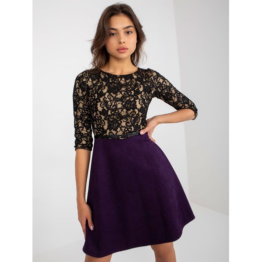 Suknelė-LK-SK-506582.04P-tamsiai violetinė 9