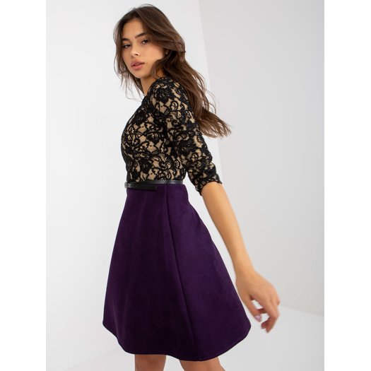 Suknelė-LK-SK-506582.04P-tamsiai violetinė