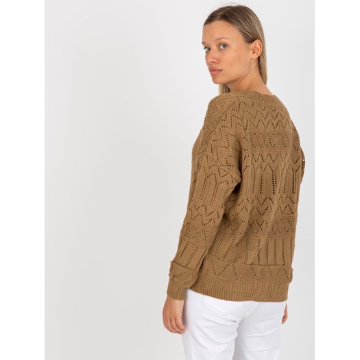 Sweter-LC-SW-8022.04P-ciemny bezowy 10