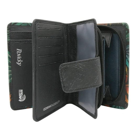 Multicolour Genuine Leather Women's Wallet Rovicky R-N109-ART-20