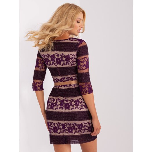 Suknelė-LK-SK-507231.71P-tamsiai violetinė