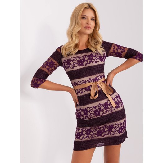 Suknelė-LK-SK-507231.71P-tamsiai violetinė
