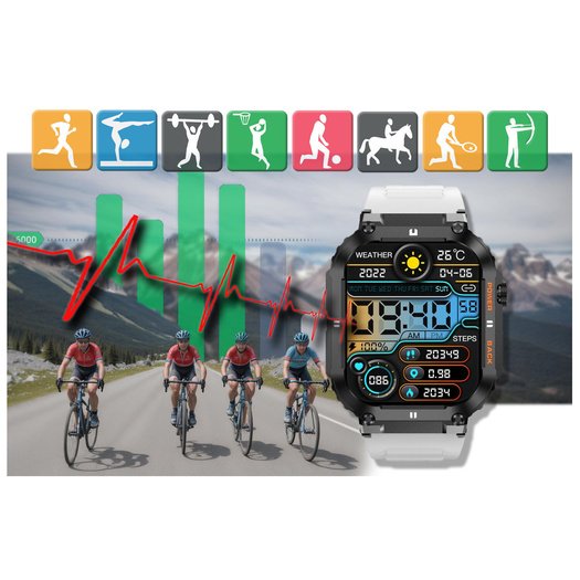 Išmanusis laikrodis vyrams Gravity GT6-8 - Skambinimo funkcija, MONITOR SNU (sg020h)
