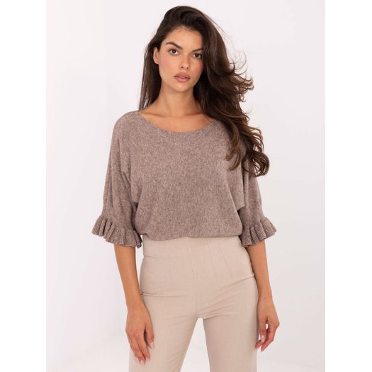 Sweter-IT-SW-99244.65-ciemny bezowy