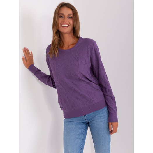 Sweter-AT-SW-2231.99P-fioletowy 1
