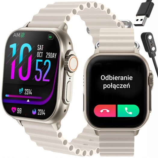 Išmanusis laikrodis unisex Rubicon RNCF17 - BLUETOOTH CALL, Belaidis įkrovimas (sr059c)