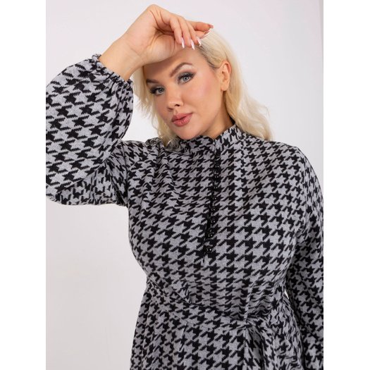 Suknelė-LK-SK-509476.28P-pilka-juoda