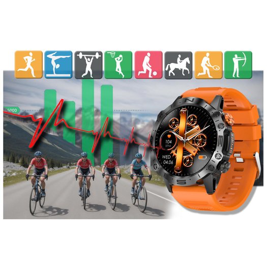 SMARTWATCH MĘSKI GRAVITY GT20-3 - AMOLED, DODATKOWY PASEK (sg024c)