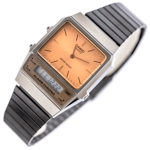 Laikrodis UNISEX CASIO Vintage Dual Time AQ-800ECGG-4ADF + BOX