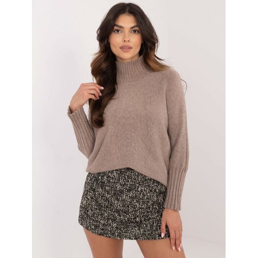 Sweter-IT-SW-0814.36-ciemny bezowy