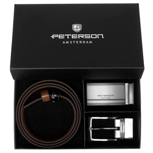 Diržas vyrams Peterson PTN KL-B006-S001 BLACK-BROWN 5
