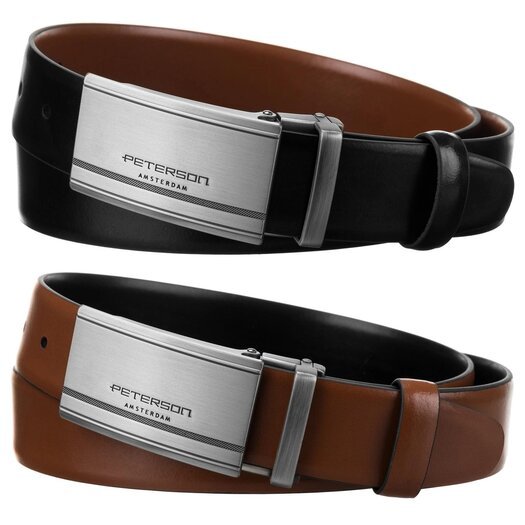 Diržas vyrams Peterson PTN KL-B006-S001 BLACK-BROWN