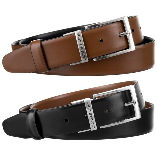 Diržas vyrams Peterson PTN KL-B006-S001 BLACK-BROWN