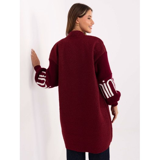 Kardigan-IT-SW-80678.84-bordowy 2