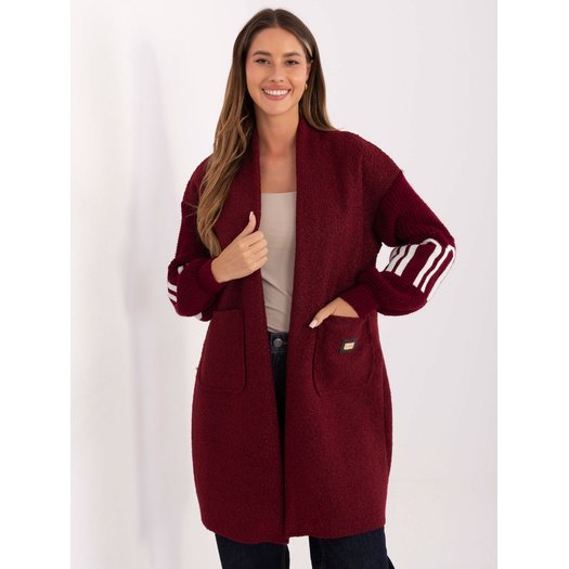 Kardigan-IT-SW-80678.84-bordowy 1