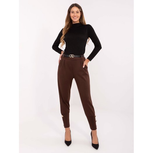 Spodnie-IT-SP-21679.03-ciemny brązowy 2