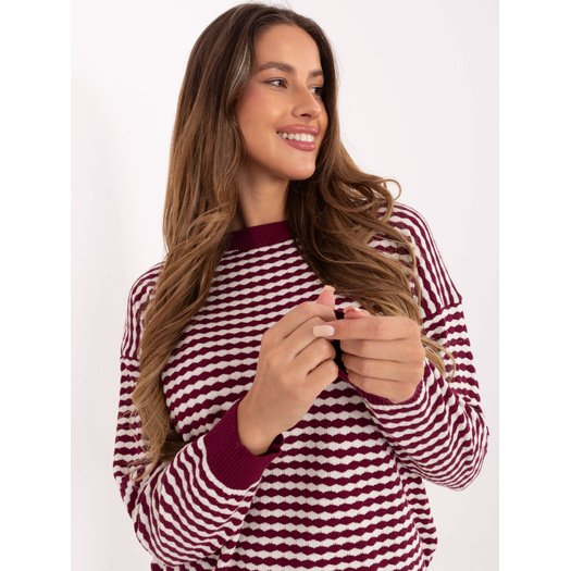 Sweter-IT-SW-93190.15-bordowy