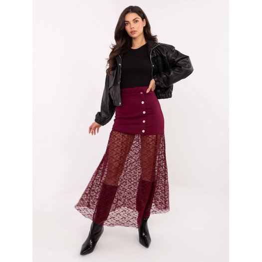 Spódnica-MI-SD-3292.09P-bordowy 3 Spódnica-MI-SD-3292.09P-bordowy 3