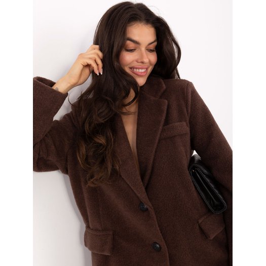 Płaszcz-IT-PL-FL7696.16-brązowy 2