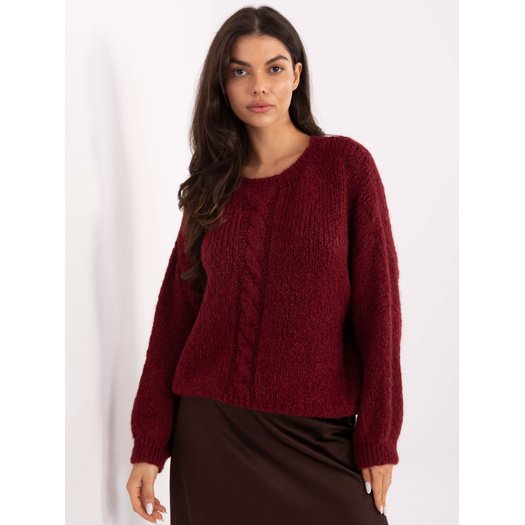 Sweter-MI-SW-1610.18-bordowy 4