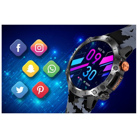 GRAVITY GT20-5 MEN S SMARTWATCH - AMOLED, ADDITIONAL BELT (sg024e)