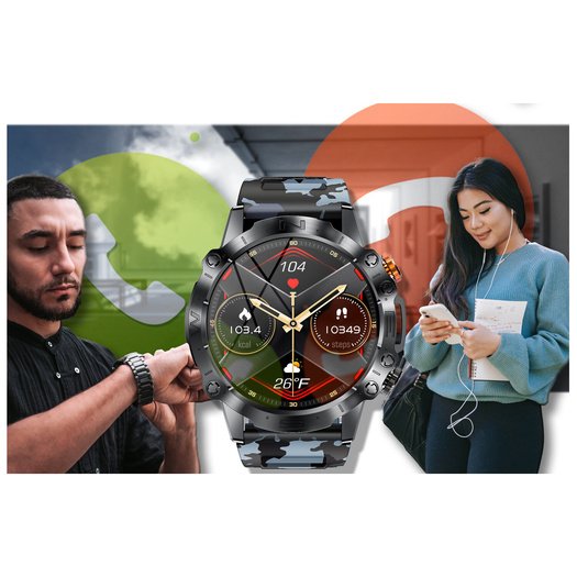 GRAVITY GT20-5 MEN S SMARTWATCH - AMOLED, ADDITIONAL BELT (sg024e)