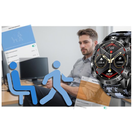 GRAVITY GT20-5 MEN S SMARTWATCH - AMOLED, ADDITIONAL BELT (sg024e)