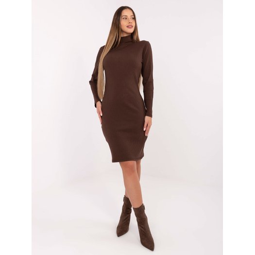 Sukienka-RV-SK-A1048.83-ciemny brązowy 4