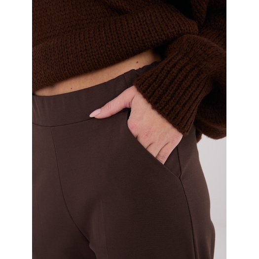 Spodnie-IT-SP-FL9877.64-ciemny brązowy 1