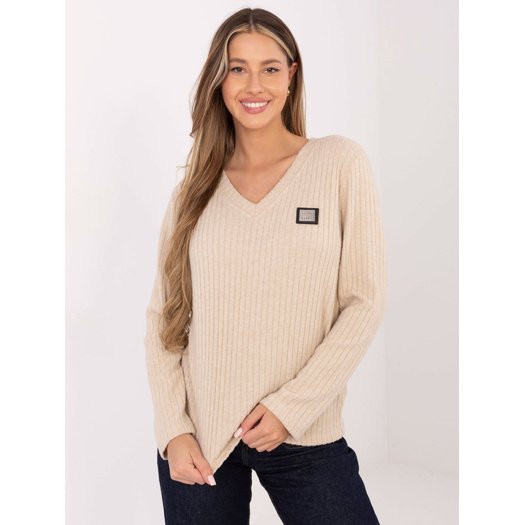 Sweter-RV-SW-A1025.80-beżowy 2
