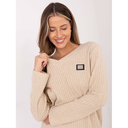 Sweter-RV-SW-A1025.80-beżowy 1